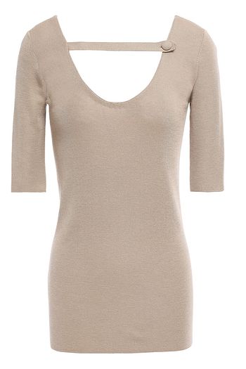 PRADA Cutout cashmere and silk-blend top