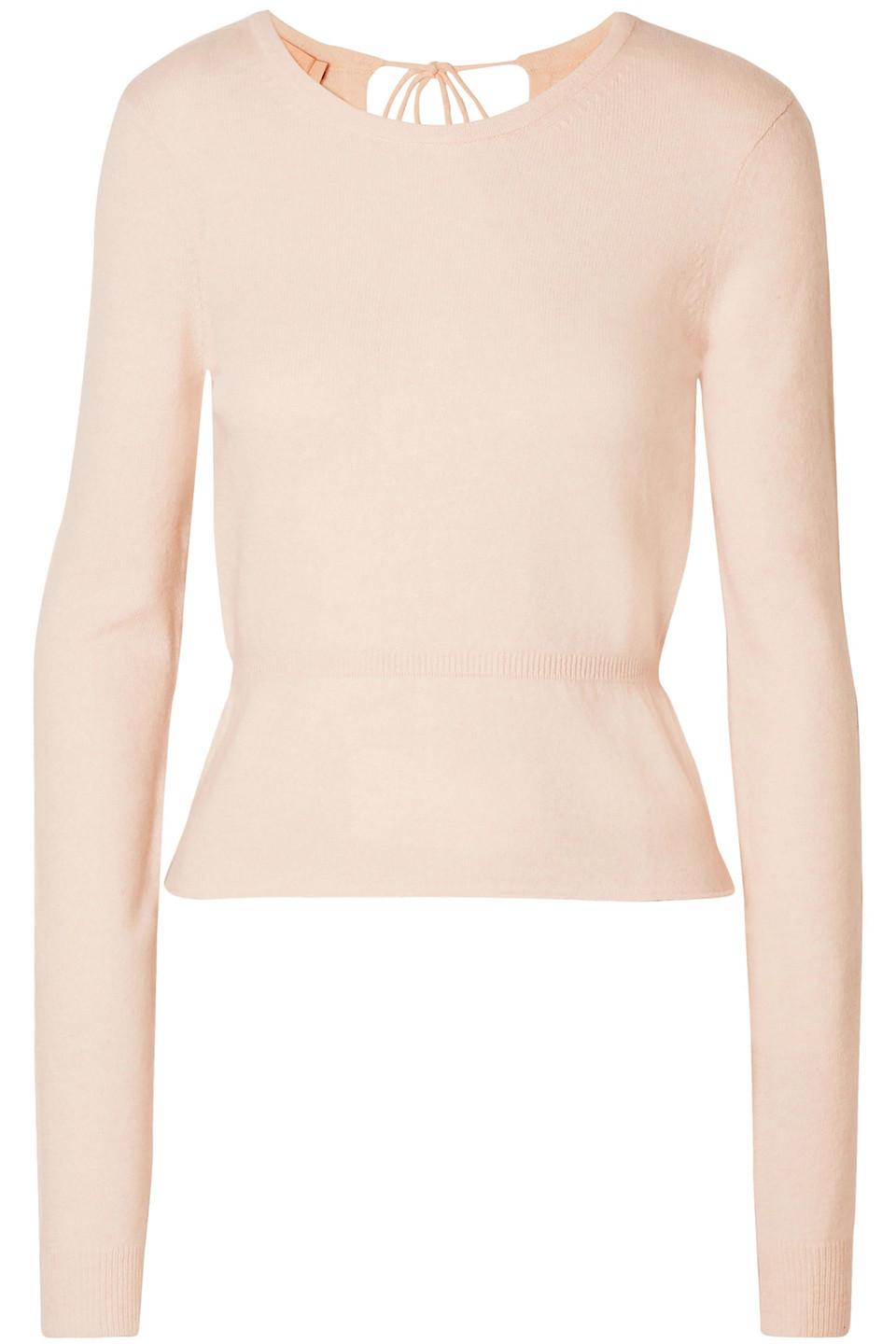 Woman Open-back Cashmere Sweater Pastel Pink