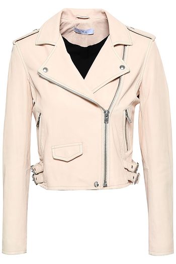 IRO Ashville cropped washed-leather biker jacket