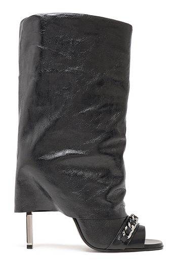 BALMAIN Stiefel aus Leder mit Kettendetail