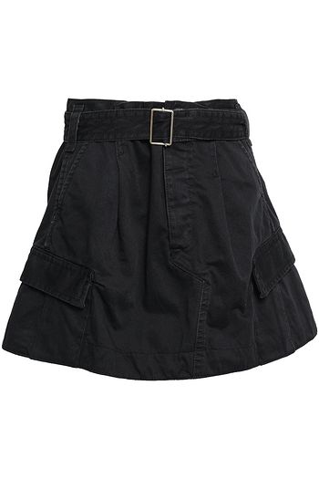 MARC JACOBS Belted cotton-twill mini skirt