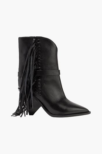 ISABEL MARANT Loffen fringed leather ankle boots