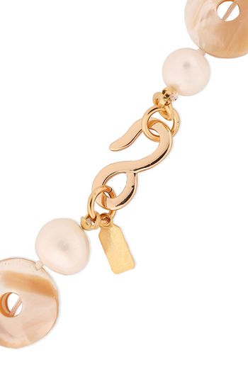 KENNETH JAY LANE Gold-plated, pearl and shell necklace