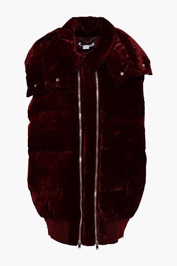 STELLA MCCARTNEY Melissa quilted velvet hooded vest