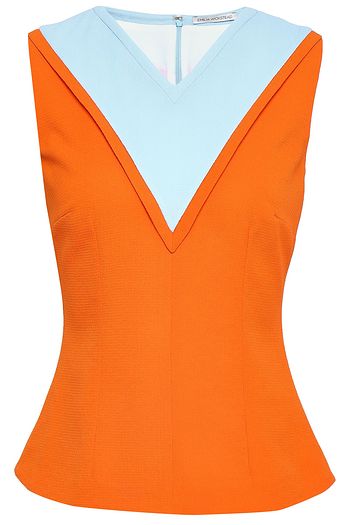 EMILIA WICKSTEAD Two-tone crepe top