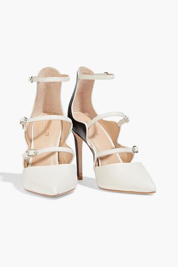 RACHEL ZOE Phoenix two-tone leather pumps
