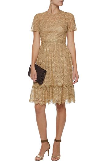 MIKAEL AGHAL Metallic crocheted dress