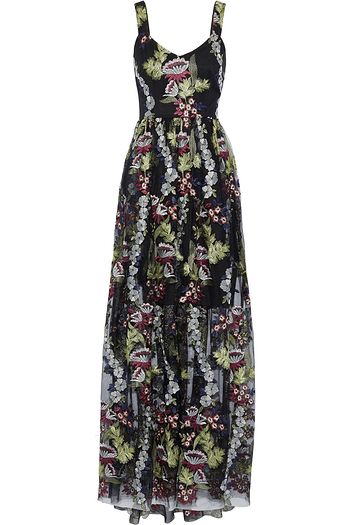 MIKAEL AGHAL Embroidered tulle gown