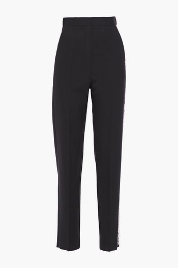 LANVIN Embellished woven tapered pants