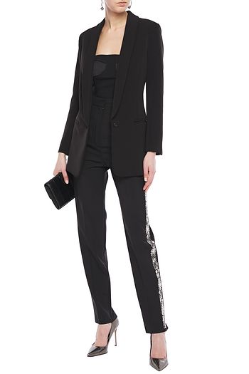 LANVIN Embellished woven tapered pants