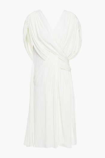 LANVIN Draped twist-front cady dress