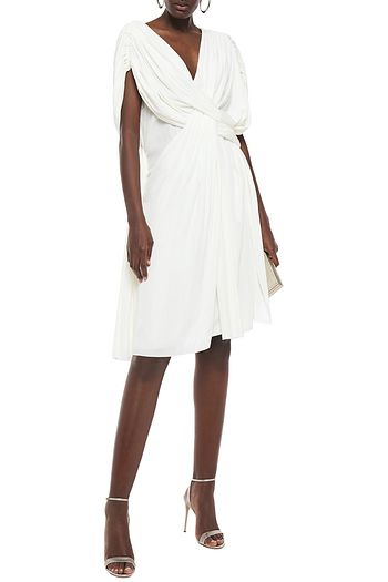 LANVIN Draped twist-front cady dress