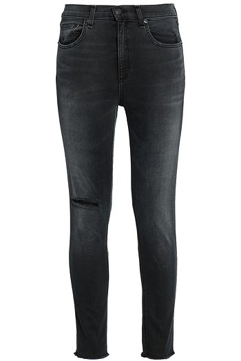 RAG & BONE Distressed mid-rise skinny jeans
