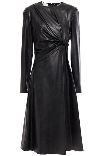 STELLA MCCARTNEY Twist-front faux textured-leather dress