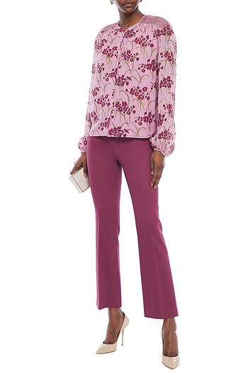 GIAMBATTISTA VALLI Cotton-blend twill bootcut pants