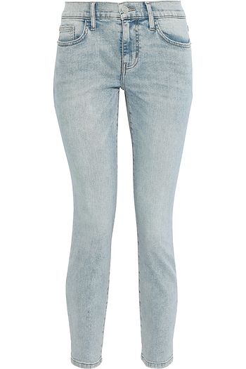CURRENT/ELLIOTT The Stiletto cropped faded low-rise skinny jeans