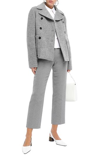 JIL SANDER Double-breasted llama-blend felt coat