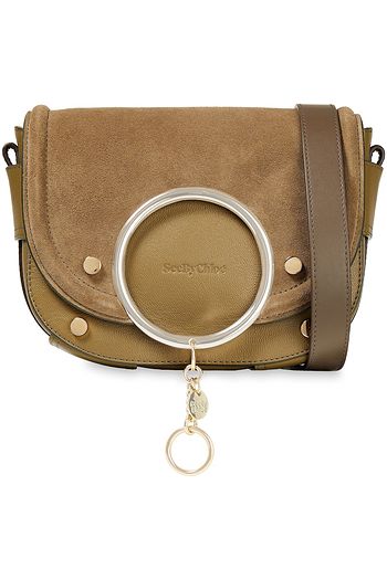 SEE BY CHLOÉ Schultertasche aus strukturiertem Leder und Veloursleder