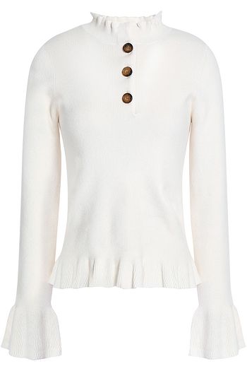 SEE BY CHLOÉ Ruffle-trimmed cotton-blend sweater
