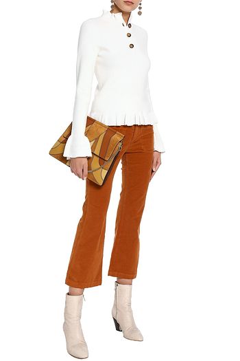 SEE BY CHLOÉ Ruffle-trimmed cotton-blend sweater