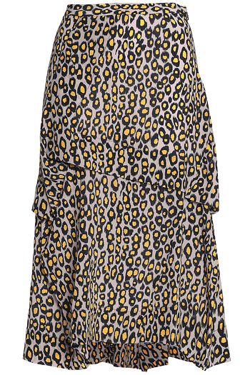 DEREK LAM Jaune printed silk crepe de chine skirt