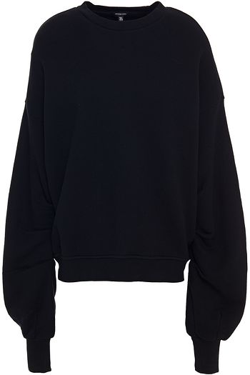 R13 Ruched French cotton-blend terry sweatshirt