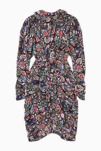 ISABEL MARANT Blandine draped printed silk-blend dress