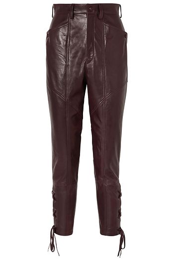 ISABEL MARANT Cadix lace-up leather tapered pants