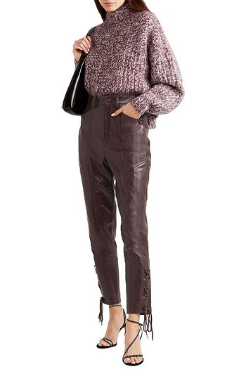 ISABEL MARANT Cadix lace-up leather tapered pants