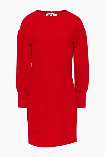 WALTER BAKER Polly gathered ribbed jersey mini dress