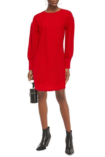 WALTER BAKER Polly gathered ribbed jersey mini dress