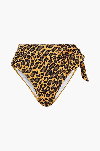 ZIMMERMANN Knotted leopard-print high-rise bikini briefs