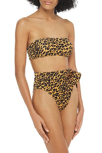 ZIMMERMANN Knotted leopard-print high-rise bikini briefs