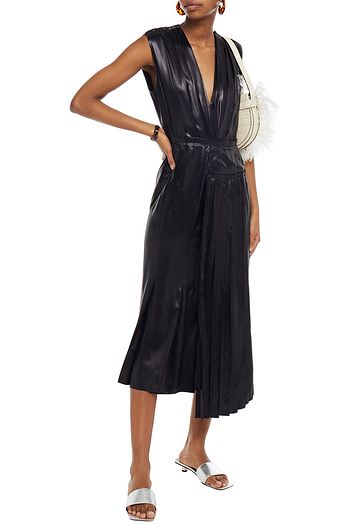 MARNI Asymmetrisches Midikleid aus Satin mit Falten