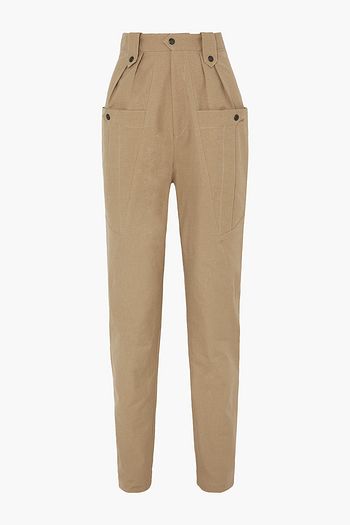 ISABEL MARANT Yerris pleated cotton-twill tapered pants
