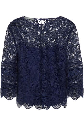 ALBERTA FERRETTI Guipure lace blouse