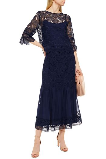 ALBERTA FERRETTI Guipure lace blouse