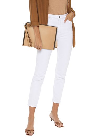 BRUNELLO CUCINELLI Pochette aus Leder mit Zierperlen