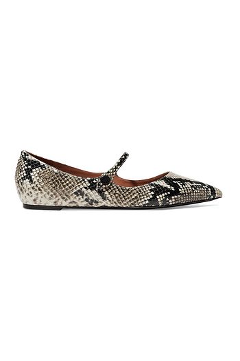 TABITHA SIMMONS Hermione snake-effect leather point-toe flats