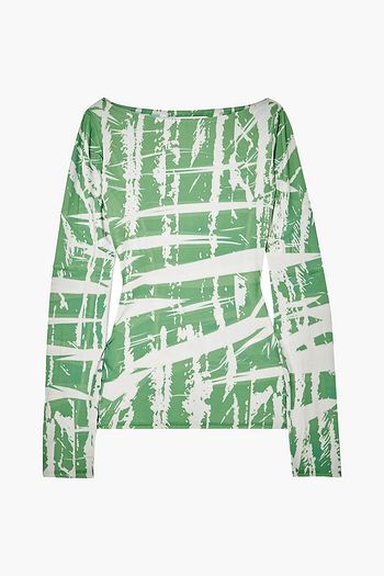 IOANNES Ink printed stretch-jersey top
