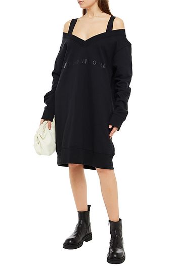 MM6 MAISON MARGIELA Bedrucktes Kleid aus Baumwollfrottee mit Cut-outs