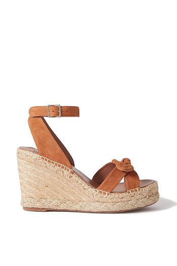TABITHA SIMMONS Ross bow-detailed suede espadrille wedge sandals