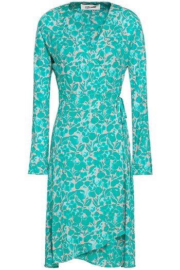 DIANE VON FURSTENBERG Karina printed jersey wrap dress