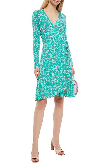 DIANE VON FURSTENBERG Karina printed jersey wrap dress