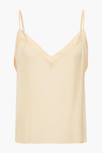 SANDRO Rawya picot-trimmed chiffon camisole
