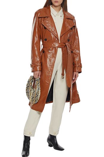 VERONICA BEARD Finnick coated cotton-blend trench coat