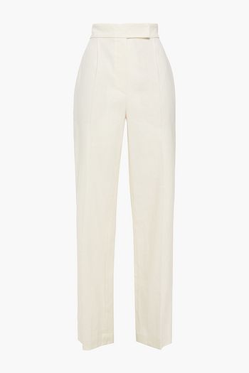 BRUNELLO CUCINELLI Hose mit geradem Bein aus Twill aus einer Leinenmischung