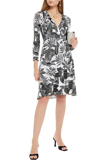 DIANE VON FURSTENBERG Karina floral-print stretch-jersey wrap dress