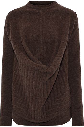 RICK OWENS Pelican draped brushed wool-blend sweater