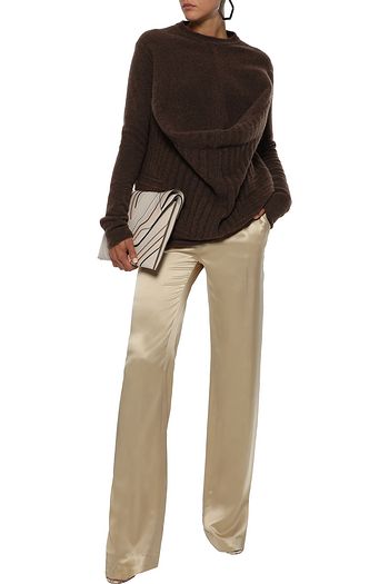 RICK OWENS Pelican draped brushed wool-blend sweater